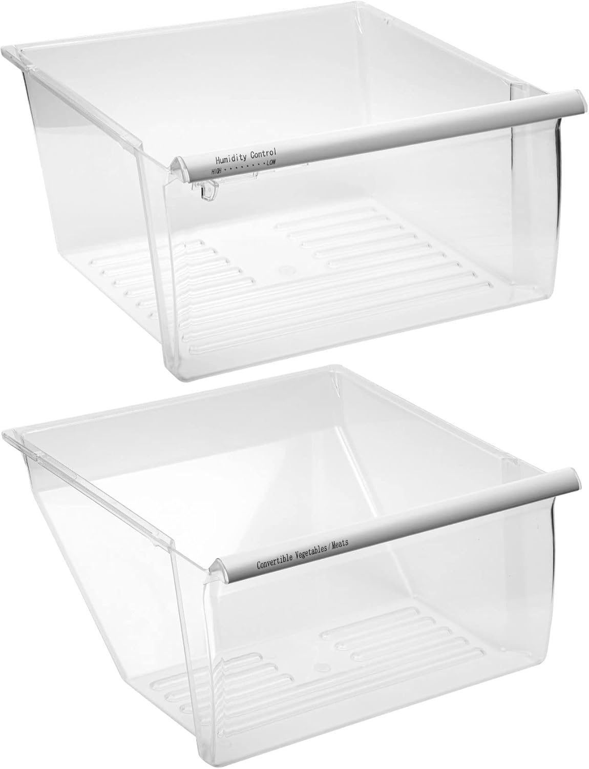 Howaoo 2 Pack Refrigerator Drawers, 2188656 (Upper) & 2188664 (Lower) Fridge Drawer