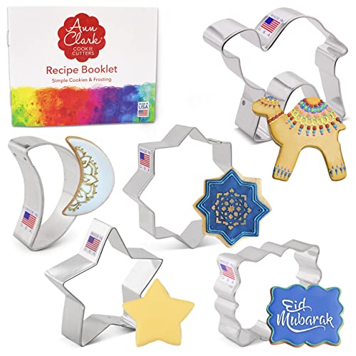 Ramadan Cookie Cutters Eid Mubarak Islamic 5-pc. Cookie Cutter Set Made in USA by Ann Clark