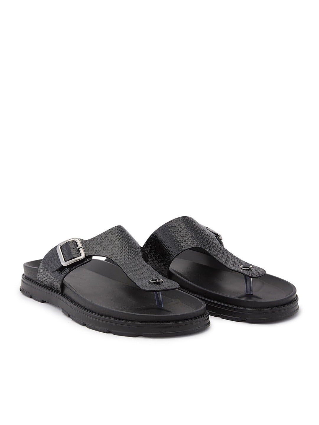Men Smart Casual Textured Leather Sandals-image-49