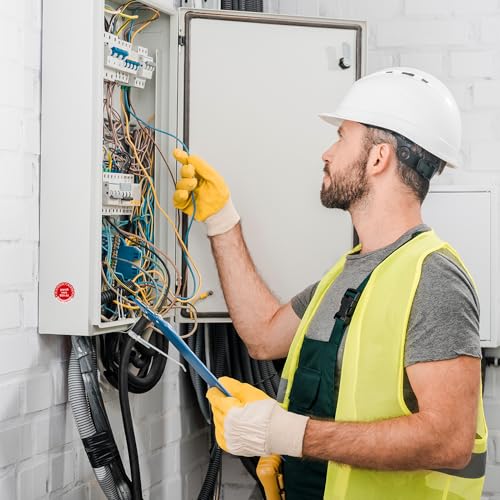 LabelTec Prüfplakette geprüft nach BGV A3 - Selbstklebender Prüfaufkleber für Elektrogeräte & Anlagen – Prüfsiegel Kennzeichnung Elektro Prüfung durch Vinylfolie LTG001 (100, Rot, Ø20mm)