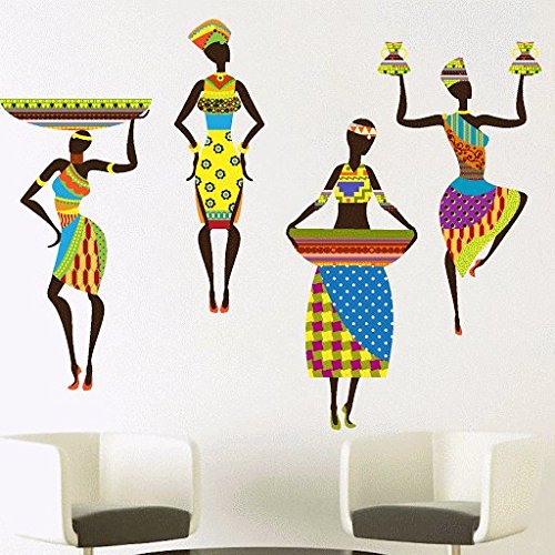 African Woman' Wall Sticker (PVC Vinyl, 125 cm x 95 cm)