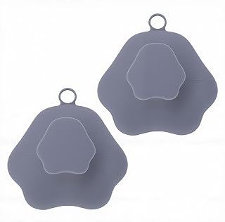 Pongnas 2-pack Silikon Ansiktsskrubber Silikon Ansiktsrengöringsborste Ansiktsexfoliering Djuprengörande Massageverktyg för Kvinnor och Män med Mjuk Borste Som Hänger Hål (GRAY)