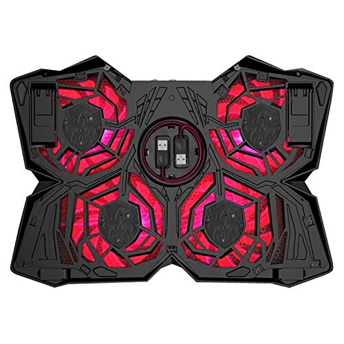 Image of Tarkan Heavy Duty [4 Fans] LED Gaming Cooling Pad [Suitable for Upto 17 inch Laptops] [RED]