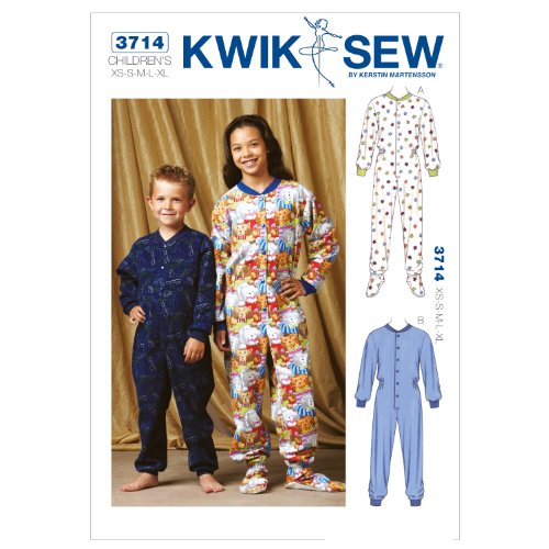 Kwik Sew K3714 Pajamas Sewing Pattern, Size XS-S-M-L-XL