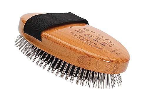 BASS Brush Wire Pin and Wild Boar Palm Pad with Bamboo Handle