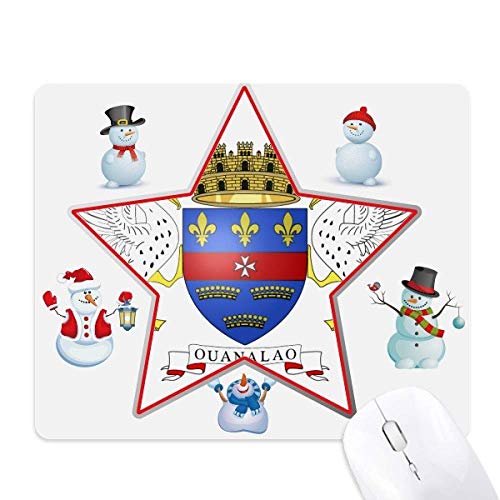Tapis de souris de Noël étoile et bonhomme de neige aux finitions premium
