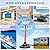 2025 TV Antenna Indoor & Outdoor for Smart TV Local Channels, Up to 550 Miles Range Signal Amplifier 4K Ultra HD, 1080P Full HD Supported, with 16ft HD Cable & AC Adapter