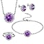 February-Necklaces/Stud Earrings/Rings/Bracelets Set