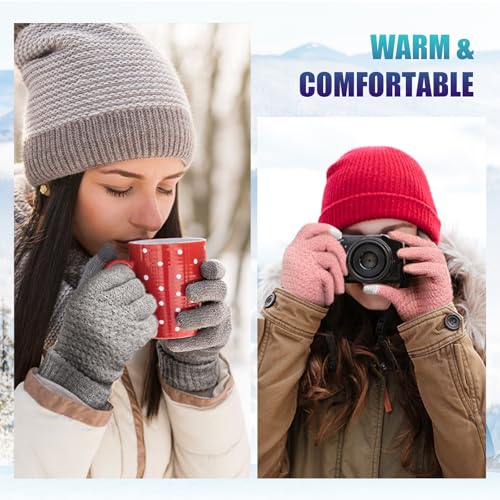 Trifabricy Womens Winter Gloves, 4 Pairs Touchscreen Gloves forCold Weather - image 6