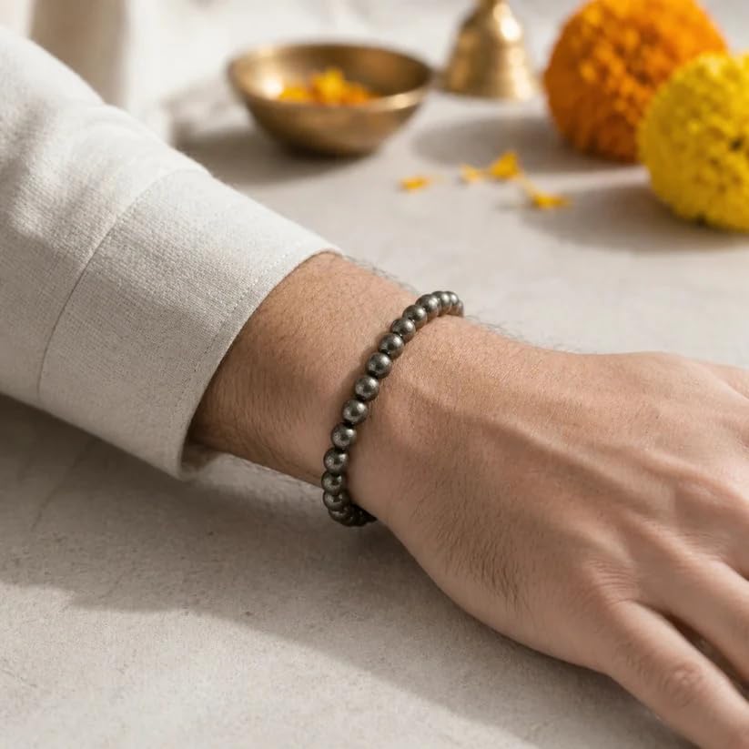 Image of Beaded Bracelet for Men & Women | Stretchable Handmade Prayer Meditation Yoga Wrist Bracelet | Stylish Everyday Wear | Free Size
