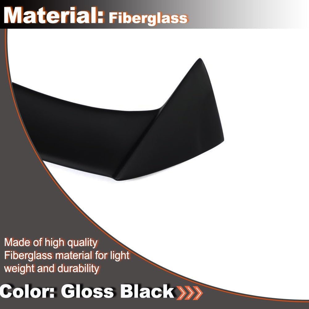 Gloss Black Rear Roof Spoiler Fits for Volkswage VW Scirocco Base Hatchback Pre-Facelift 2008-2014 Fiberglass Roof Window Top Wing Lip Factory Outlet