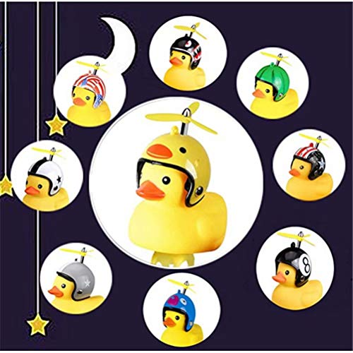 2 Pack Duck Bike Bell,Rubber Duck Helmet Toys With Led Light,Propeller Handlebar Bicycle Horns For Kids Adults Sport Outdoor #TOP5