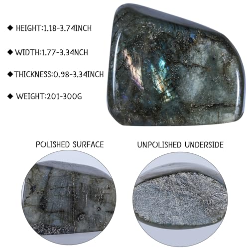 Piedra de cristal de labradorita natural irregular pulida 200g 3