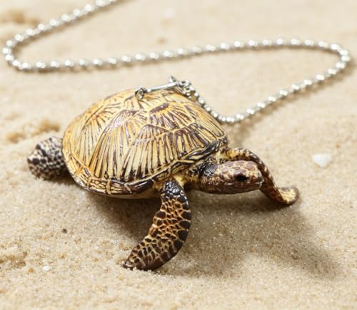 Image of 12 inch Easy-Install Ceiling Fan Pull Chain Set with Decorative Pendant - Extender & Ball Chain Connector for Light Pull Chains, Ceiling Fan Hanging Ornament Accessories (Giant Turtle)