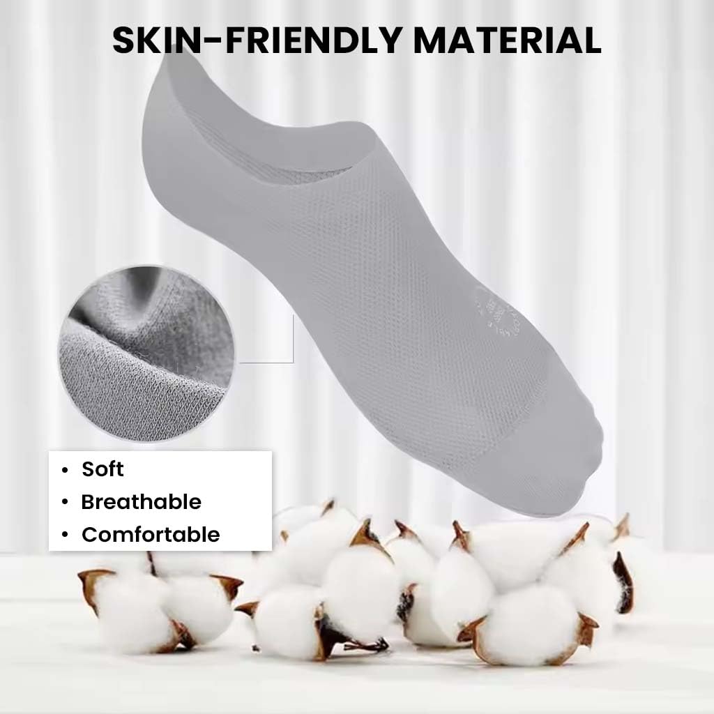 TECPHILE Anti Slip Low Cut No Show Loafer Socks for Men Made with Durable, Breathable, Odorless, Sweatproof invisible Sock Anti-Bacterial Seamless Super Soft ideal for Summers - Image 7 thumbnail