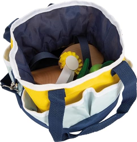 small Foot Spielzeug Pferdepflege-Set Hobby Horse mit Tasche, kindgerechte Utensilien aus Holz, Zubehör für das Pferdespiel, 12419