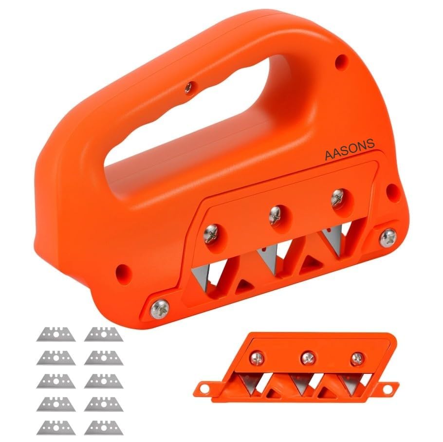 AASONS Edge Bevel/Chamferer Hand Planner Trimmer | With 2 Cutting Sections (45° & 60°) & 10 Spare Replaceable Blades | Suitable For Plasterboard/Gypsum/Acrylic/MDF And Other Soft Woods-image-6