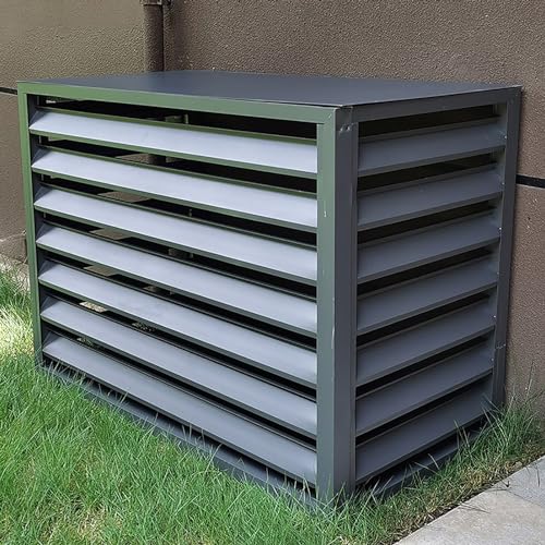 Cubierta de aluminio para aire acondicionado exterior y bomba de calor con estante