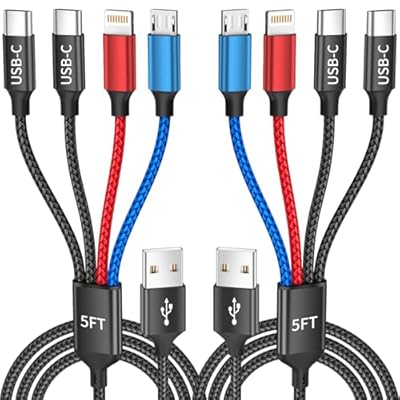 Dual Type-C 4 in 1 Multi Charging Cable for Mul...