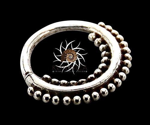 Silver Nose Ring - Silver Nose Hoop - Indian Nose Ring - Tribal Nose Ring - Nose Jewelry - Nose Piercing - Tiny Nose Ring - Nostril Jewelry - Nostril Ring - Piercing Jewelry