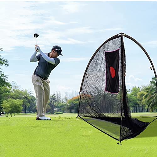 Sharellon Golf Hitting Net, 8X7Ft Golf Practice Net, Golf Training Aids With Carry Bag And Target Cloth, Golf Net For Indoor And Outdoor Backyard Swing Hitting Chipping #TOP4