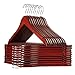 Casafield - 20 Black Wooden Clothes Hangers - Premium Lotus Wood with Notches and Chrome Swivel Hook for Clothing, Jackets, Jackets, Trousers, Shirts, Skirts