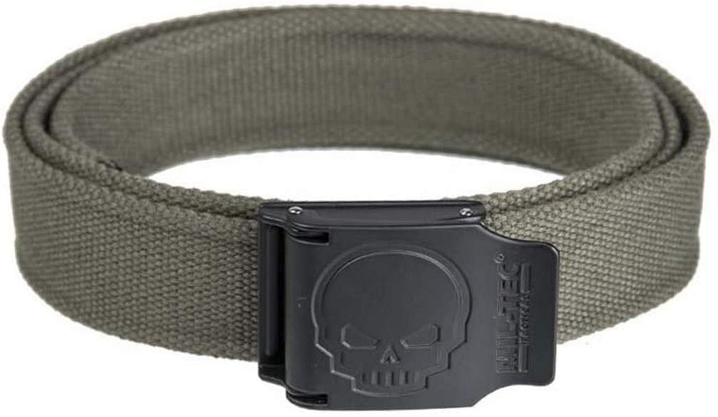 Mil-Tec Unisex Olive Belt Skull 40 Mm