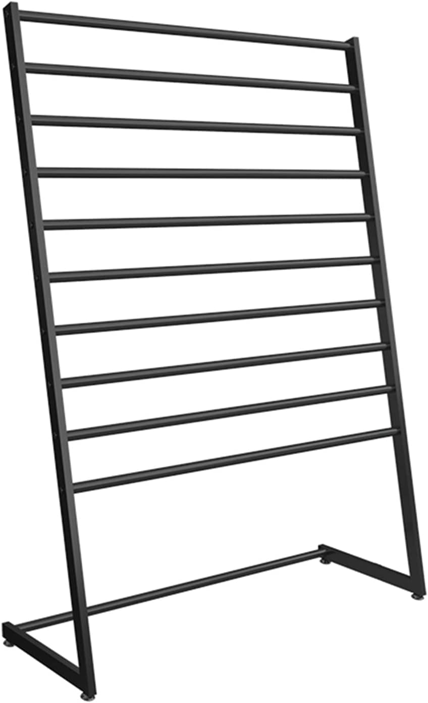 Stojak do przechowywania i organizer na wstążki, czarny stojak do przechowywania i organizer, 10-warstwowy metalowy stojak na wstążki, szaliki, spodnie, paski, stojak na papier