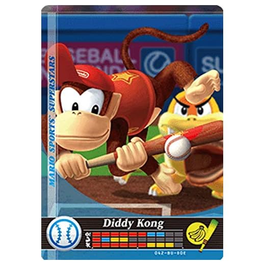 Nintendo Mario Sports Superstars Amiibo Card Baseball Diddy Kong for Nintendo Switch, Wii U, and 3DS