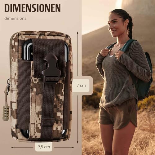 Pochette tactique iPhone 16 Plus pour protéger son smartphone des chocs en extérieur