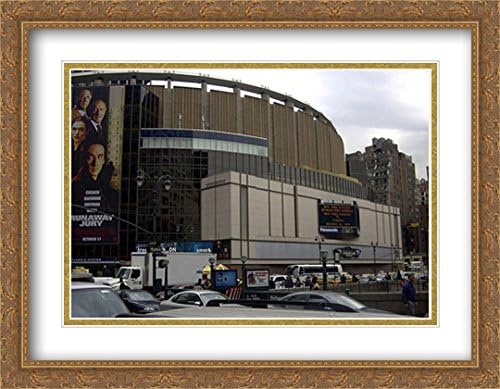 New York City Madison Square Gardens 2x Matted 36x28 Large Gold Ornate Framed Art Print by The Cityscape Art Print Series