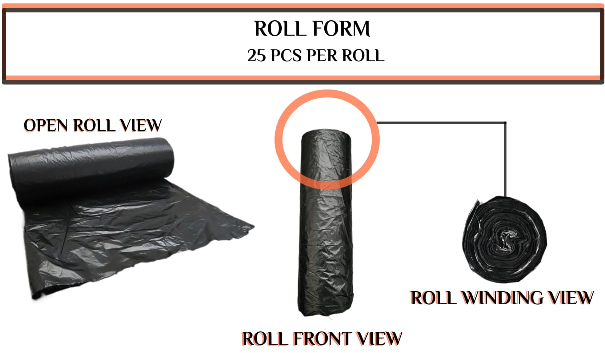 Large 40-45 Gallon Trash Bags Heavy Duty - 1.6 Mil Thick,39''x47'' Black Garbage