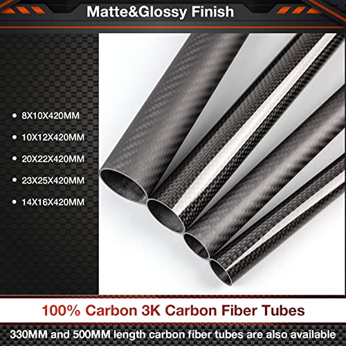 Fancywing 420Mm (16.5 Inches) 10Mm X 12Mm X 420Mm Carbon Fiber Tubes Glossy Surface 3K Roll Wrapped 100% Pure For Quadcopter Multicopter (2Pcs) … #TOP3