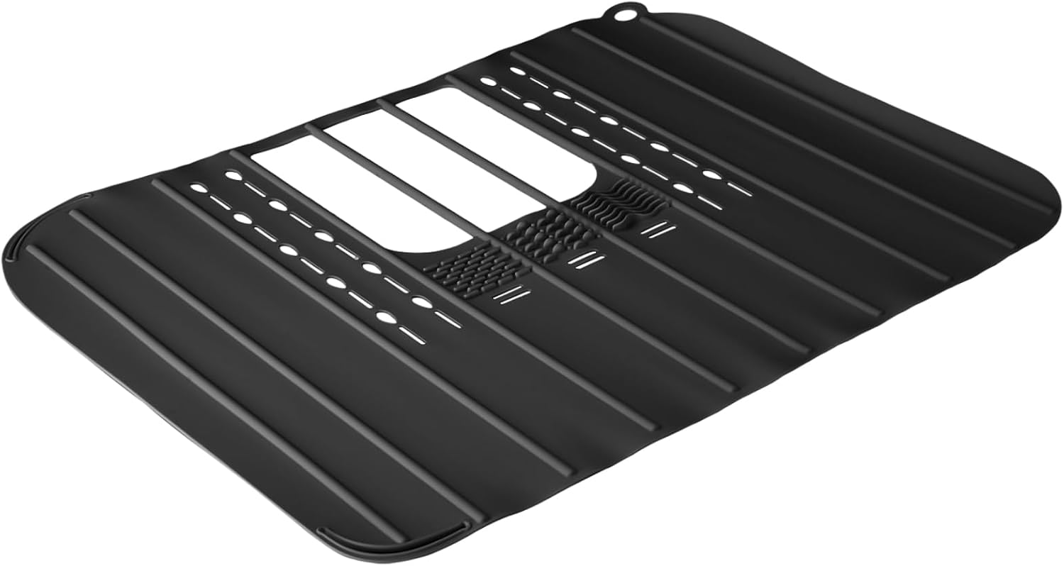 Heat-Resistant Sink Cover for Bathroom, Silicone Vanity Organizer Tray, Waterproof and Foldable Makeup Mat, Countertop Protector
