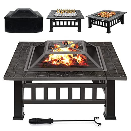 DAWOO - Braciere da giardino con griglia per barbecue