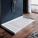 ELEGANT 48'' L x 32'' W x 4'' H Shower Base Pan in White Right Drain Non-Slip Stainless Steel Shower Drain Cover Included