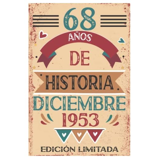 68 Años De Historia Diciembre 1953: 68 años. Libro de visitas, cuaderno, 110 páginas de felicitaciones, idea de regalo, regalo Para la esposa, novia, mujer, La madre