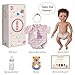 BABESIDE Lifelike Reborn Baby Dolls - 16 Inch (Weight 4 lb) Full Platinum Silicone Realistic-Newborn Baby Doll Full Silicone Real Life Cute Baby Dolls with Toy Accessories