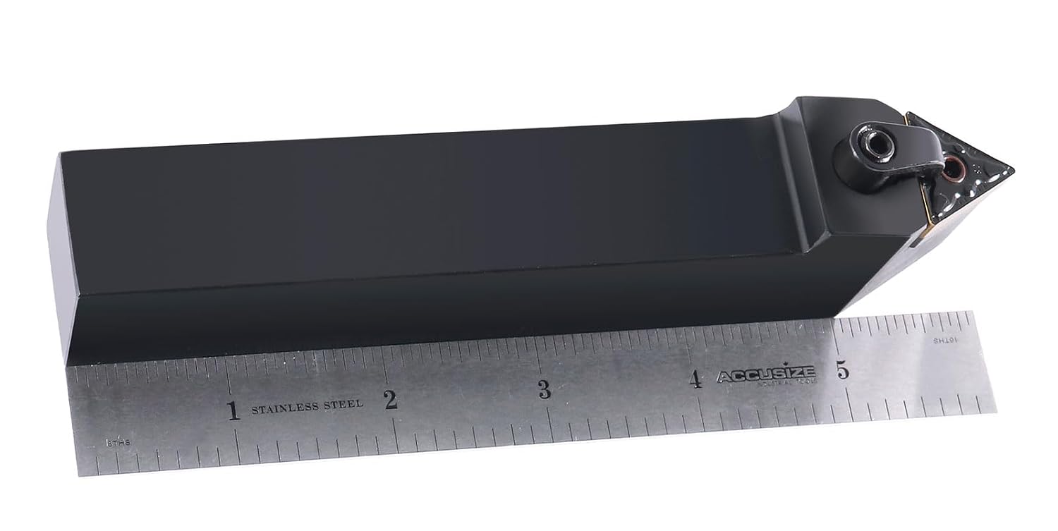 Accusize Industrial Tools MTENN-16-4D Indexable Facing Toolholder Kit, 1'' Shank, with 10 TNMG432 Inserts, 2313-5020INS