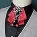 MOHSILY Bow Ties for Men Wedding Suit Banquet Dress Fashion Silk Solid Pre-Tied Crystal Brooch Pins Bow tie