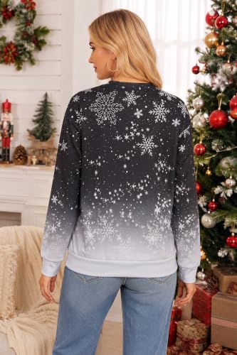 Snowman on Starry Grey Sweatshirt, alternative view 4