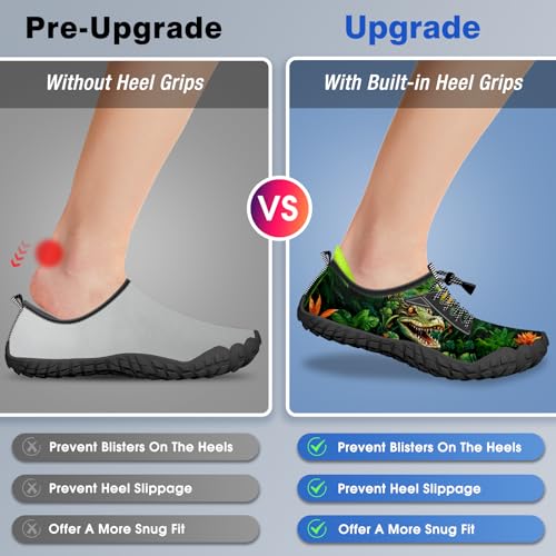 Image of Built-in Heel Grips Water Shoes for Kids Girls Boys Hiking Wide Barefoot Swim Beach Pool Big Kid