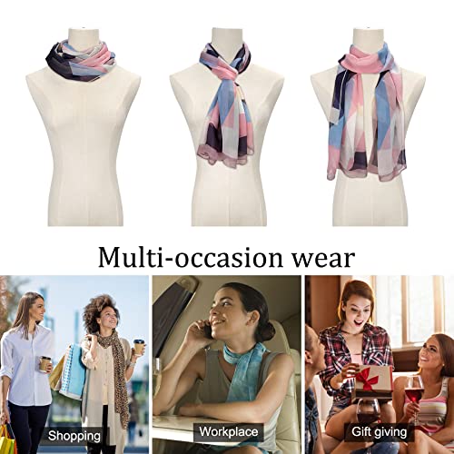 Chiffon Scarf Women - Shawls and Wraps Ladies Scarves Lightweight Print Scarfs4