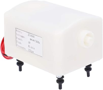 ZYA680 Electric Air Pump, 4W 68L/min 1525kpa Mini Air Pump Ultra Mute AC DC Electric Inflator for Inflatable Cushions Air Mattress Beds Boats(DC4V)