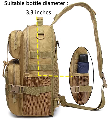 Atbp Tactical Sling Backpack Bag Military Shoulder Bag Pack For Men Edc Molle Crossbody Bag 20L #TOP3