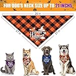 3 pack happy halloween dog bandanas classic plaid fall thanksgivng christmas xmas holiday pet bandanas scarf triangle bibs kerchief gift set costume decoration for small medium large puppy dog cat pet 9 51slgitrltl. Sl500. Ss150