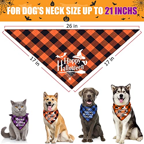 3 pack happy halloween dog bandanas classic plaid fall thanksgivng christmas xmas holiday pet bandanas scarf triangle bibs kerchief gift set costume decoration for small medium large puppy dog cat pet 2 3 pack happy halloween dog bandanas classic plaid fall thanksgivng christmas xmas holiday pet bandanas scarf triangle bibs kerchief gift set costume decoration for small medium large puppy dog cat pet - image 3