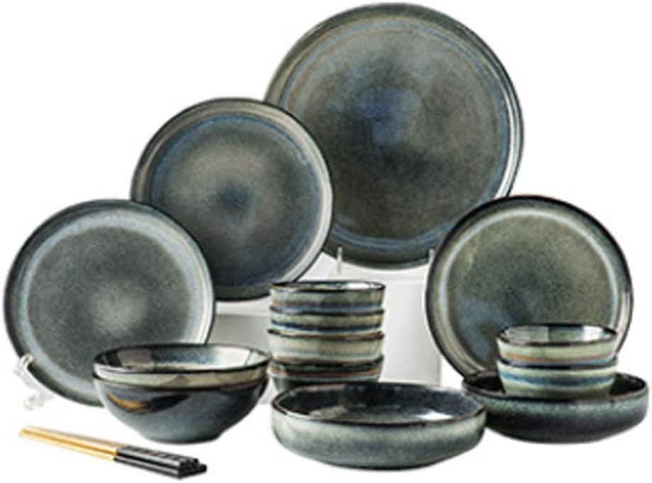 Nordic Dinner Set Ceramic Bowl and Plates Household Klin Glazed Dishes Wholesale Tableware
