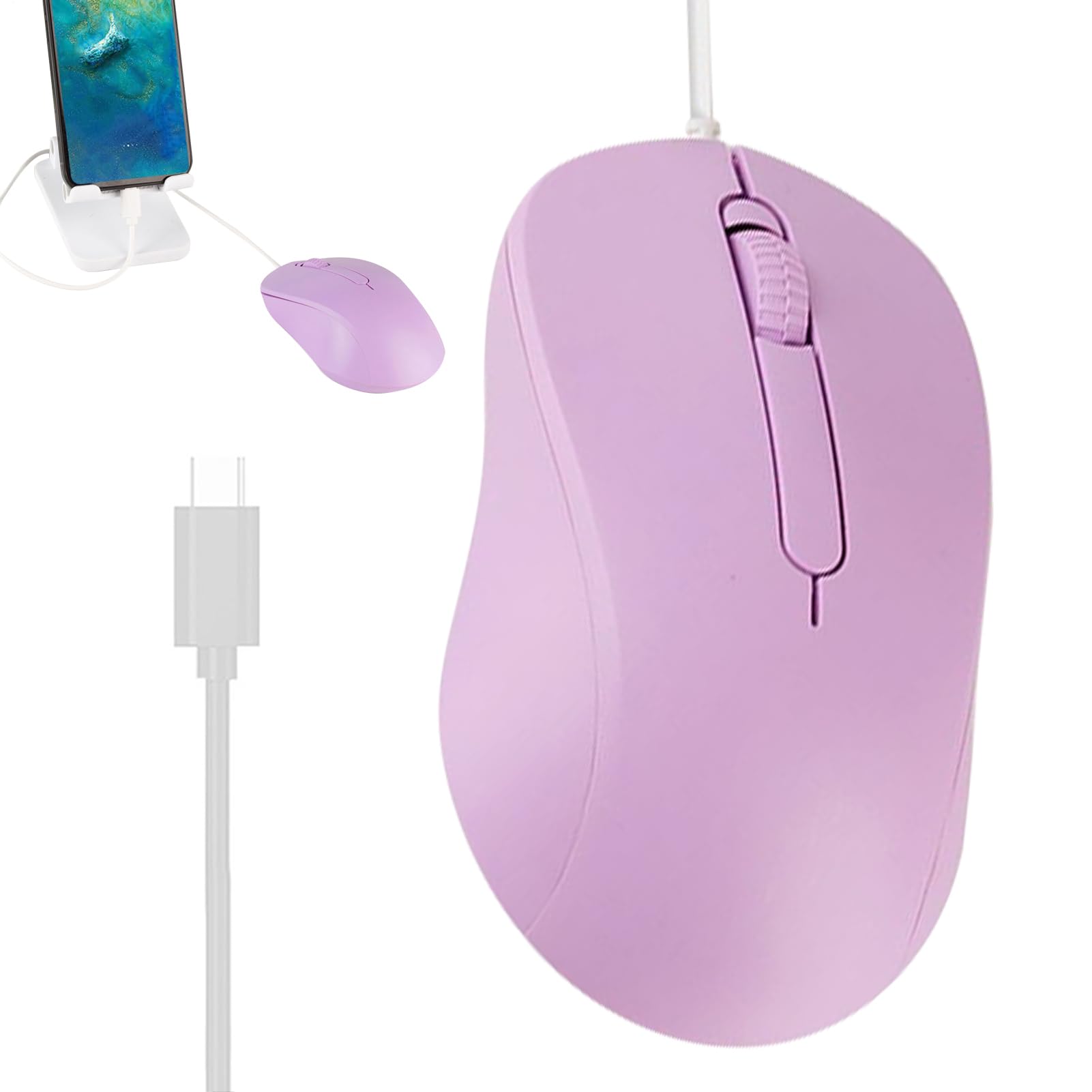 Wired Mice - USB Wired Mice Ergonomic Silent Anti-Slip Plug-and-Play Accessories for Desktop School Home Office Men Women