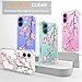 ENDIY Cases Compatible with iPhone 16 Plus Case for Women Cute Phone Case Clear Design, 16 Plus Case Transparent Cool Kawaii Protective,Sakura Branch Pink Peach Cherry Blossom